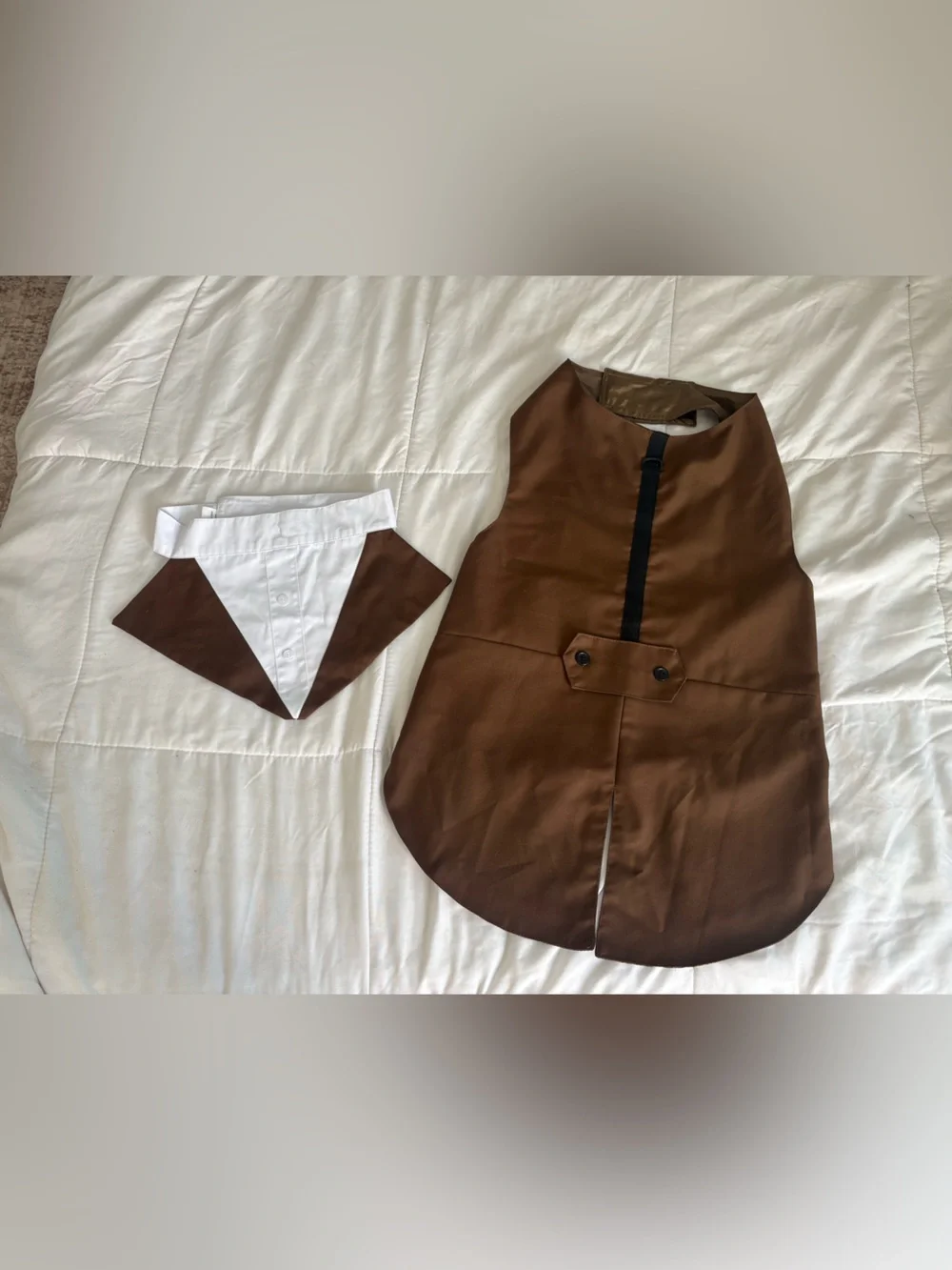 Brown Dog Coat Suit w/ Bib